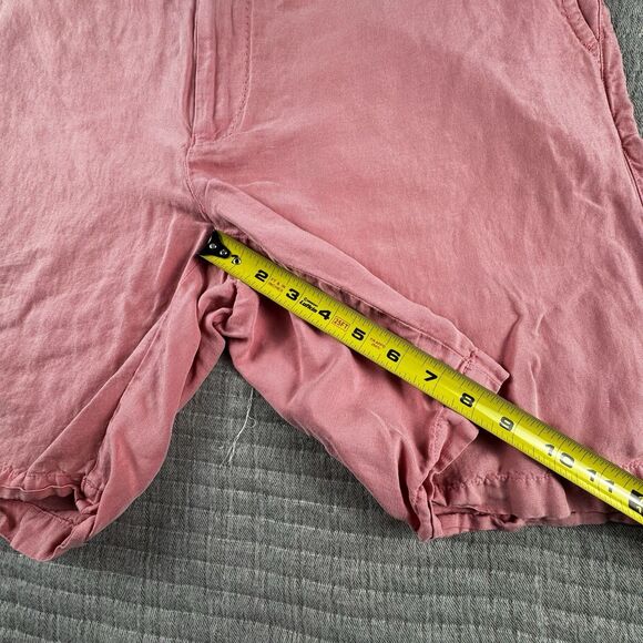 Peter Millar Golf Short Mens 40 Silk Linen Pink Chino 9" Inseam Seaside - Picture 3 of 7